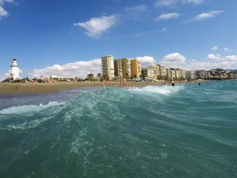 Malaga beach Stock Photos