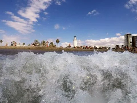 Malaga beach Stock Photos