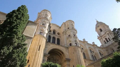 Malaga Cathedral 库存影片 8244443