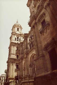 Malaga cathedral Stock Photos