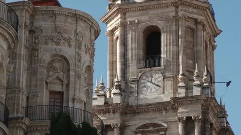 Malaga Cathedral in Spain Stock Footage 11339289