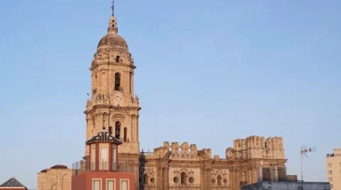 Malaga Cathedral, Spain Stock Footage 57525874