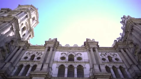Malaga Cathedral View Stock Footage 57521224
