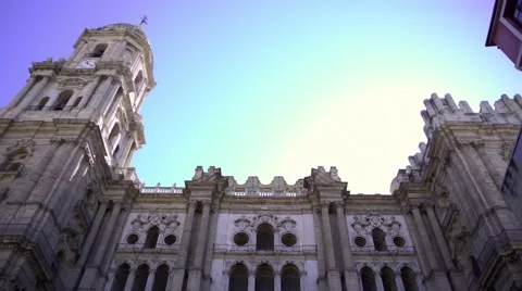 Malaga Cathedral View Stock Footage 57526823
