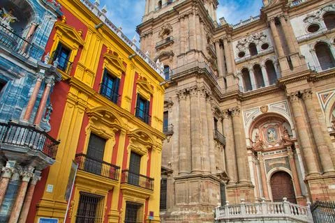 Malaga Central Cathedral Stock-Fotos