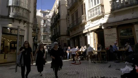 MALAGA CITY CENTRE Stock Footage 256233235