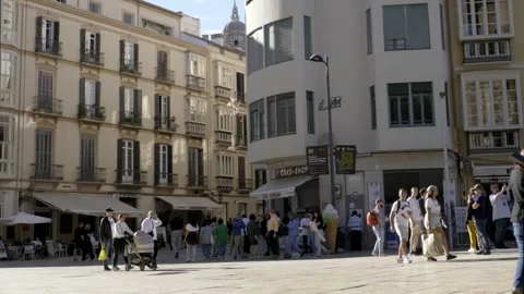 MALAGA CITY CENTRE Stock Footage 256233288