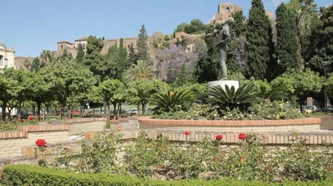 Malaga City Park 库存影片 8142501