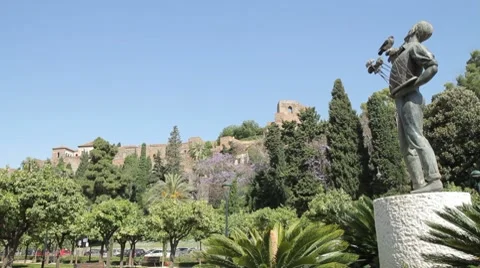 Malaga City Park 库存影片 8230169