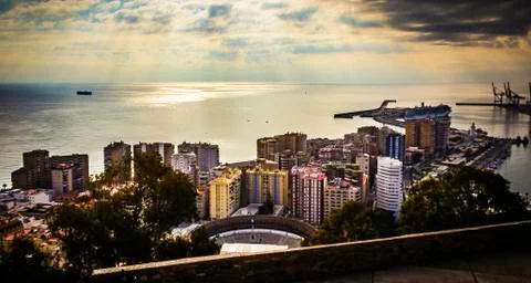 Malaga harbor Stock-Fotos