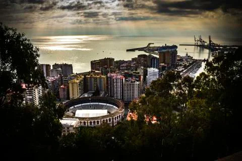 Malaga harbor Foto stock