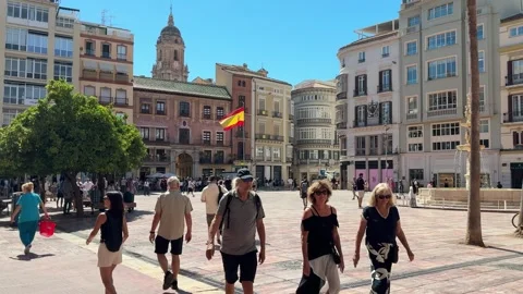Malaga historical center Stock Footage 338271027