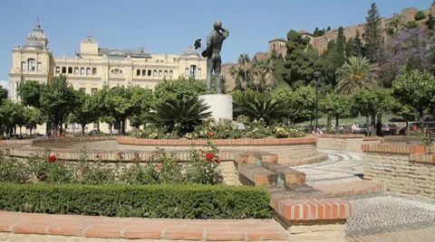 Malaga Landmarks Stock-Footage 7974836