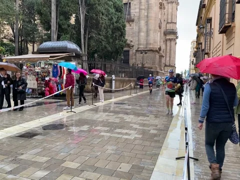 Malaga Marathon 2022 Stock Footage 225293872