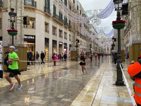 Malaga Marathon 2022 Stock Footage 225293876