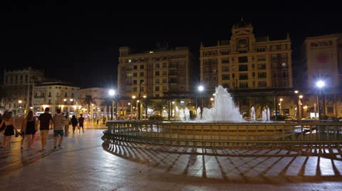 Malaga Marina Square Stock-Footage 25930676