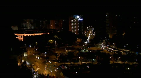 Malaga at Night 库存影片 601937