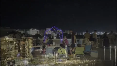 Málaga opens annual fair with drone show in Spain, Málaga, ES - 15 Aug 2026 Stock Footage 342320128