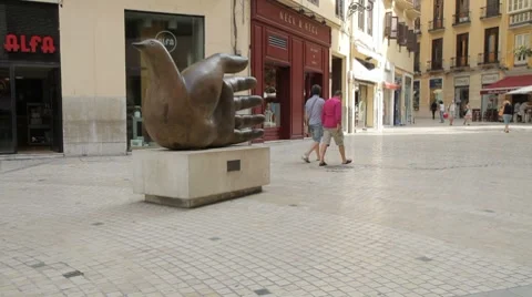 Malaga Pedestrian Zone 库存影片 8422180