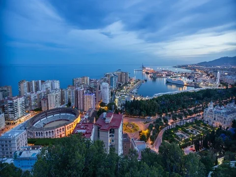 Malaga seaport Video stock 80613093