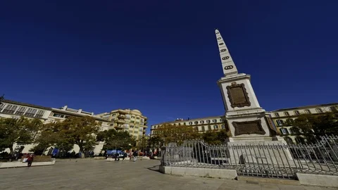 Malaga, Spain. Circa March 2018. Tourist visiting Plaza de la Merced, popular Vidéo 87087254