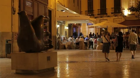 Malaga Street Corner 库存影片 8360421