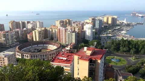 Malaga in a summer day Stock Footage 68160362
