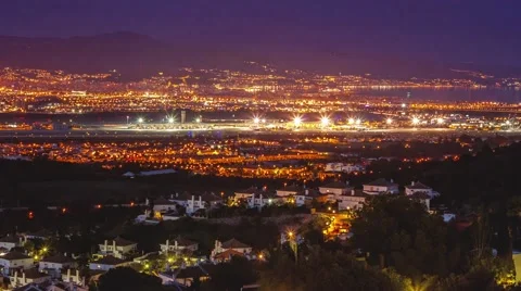 Malaga sunset Stock Footage 54541452