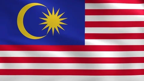 Malaisia Flag Background 4k Vídeos de archivo 69876584