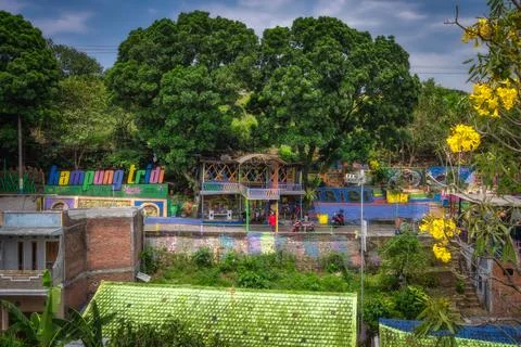 Malang, Java, Indonesia, 2 Oct 2024 This vibrant community space, which is fi Stock-Fotos