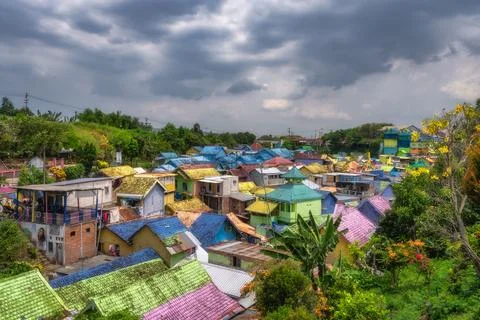 Malang, Java, Indonesia, 2 Oct 2024 A breathtaking view captures the brightly Stock Photos