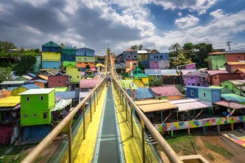 Malang, Java, Indonesia, 2 Oct 2024 In the heart of a vibrant urban area, col Foto stock