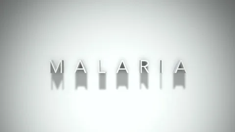Malaria 3D title animation with shadows on a white background Stock Footage 296515151