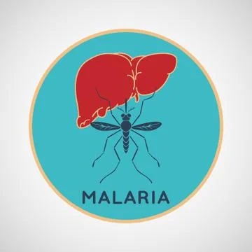 MALARIA vector logo icon design Stock Illustration