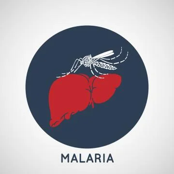 MALARIA vector logo icon design Stock Illustration
