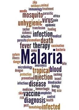 Malaria, word cloud concept 스톡 일러스트