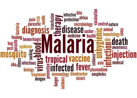 Malaria, word cloud concept Stock Illustration