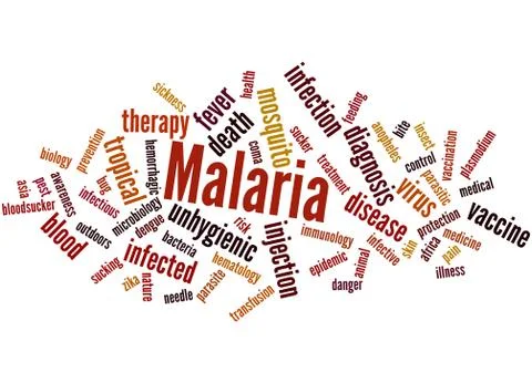 Malaria, word cloud concept 스톡 일러스트
