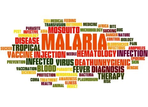 Malaria, word cloud concept 스톡 일러스트