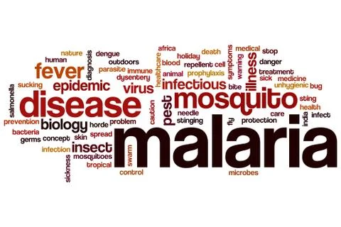 Malaria word cloud Stock Illustration