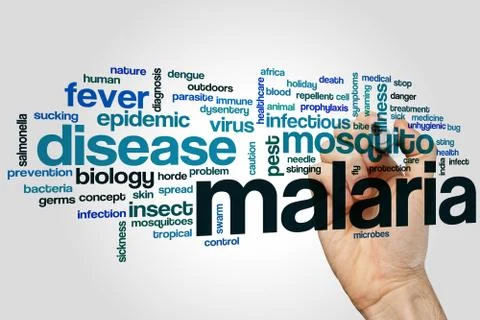 Malaria word cloud Stock Photos