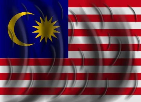 Malasya wind flag Stock Illustration