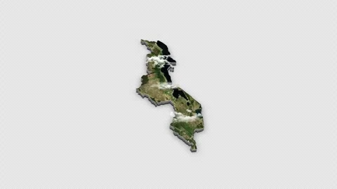 Malawi 3D Country Map Animation Transparent Alpha Stock Footage 277866095