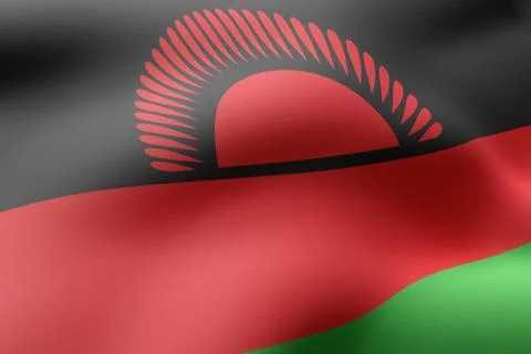 Malawi 3d flag Stock Illustration