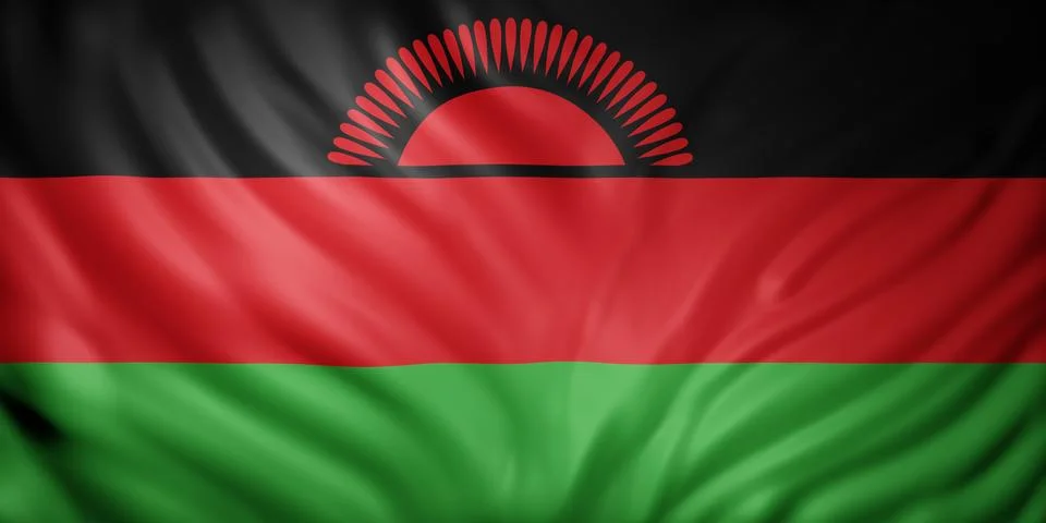 Malawi 3d flag Stock Illustration