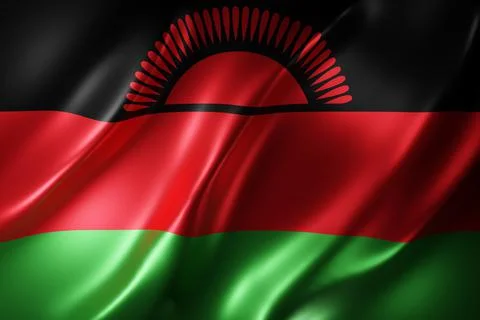 Malawi 3d flag Stock Illustration