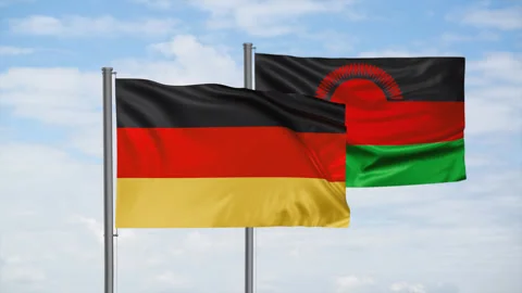 Malawi and Germany flag Stock Footage 245111216
