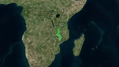 Malawi Border Highlighted on Global Map Animation 4K 库存影片 330383400