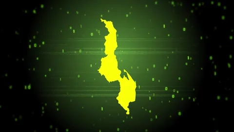 Malawi Digital Map Intro Stock Footage 247970029