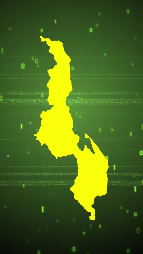 Malawi Digital Map Intro Stock Footage 258836413